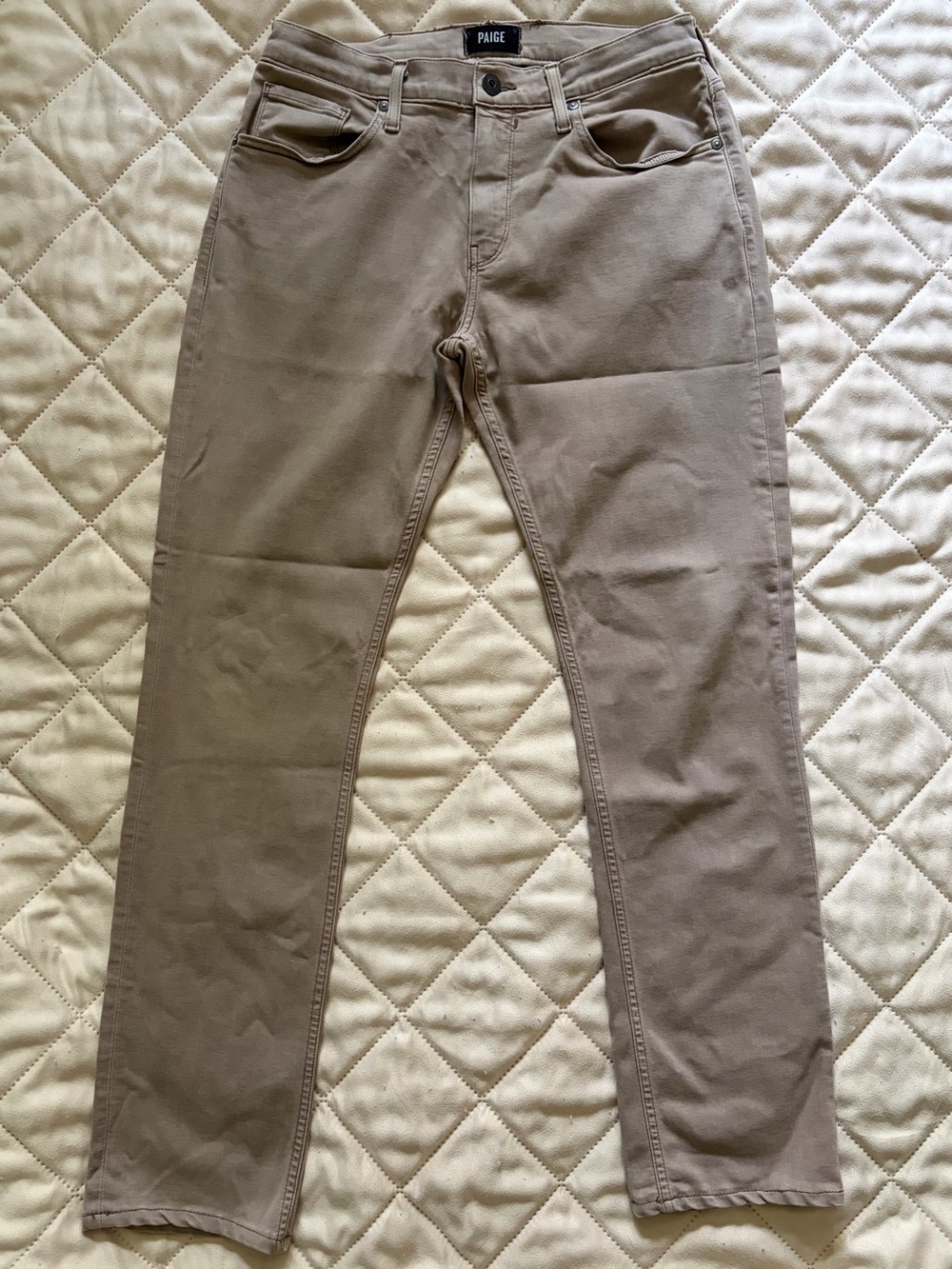PAIGE Federal Vintage Sandstorm Modern Slim Straight-Leg Jeans. Men’s 33X32